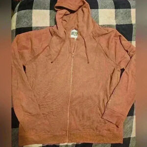 Victoria Sport Womens Mauve Zip Up Hoodie Sweater Size Large